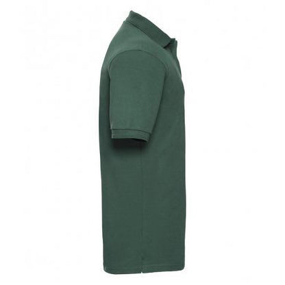 Bottle Green - Lifestyle - Russell Mens Ripple Collar & Cuff Short Sleeve Polo Shirt