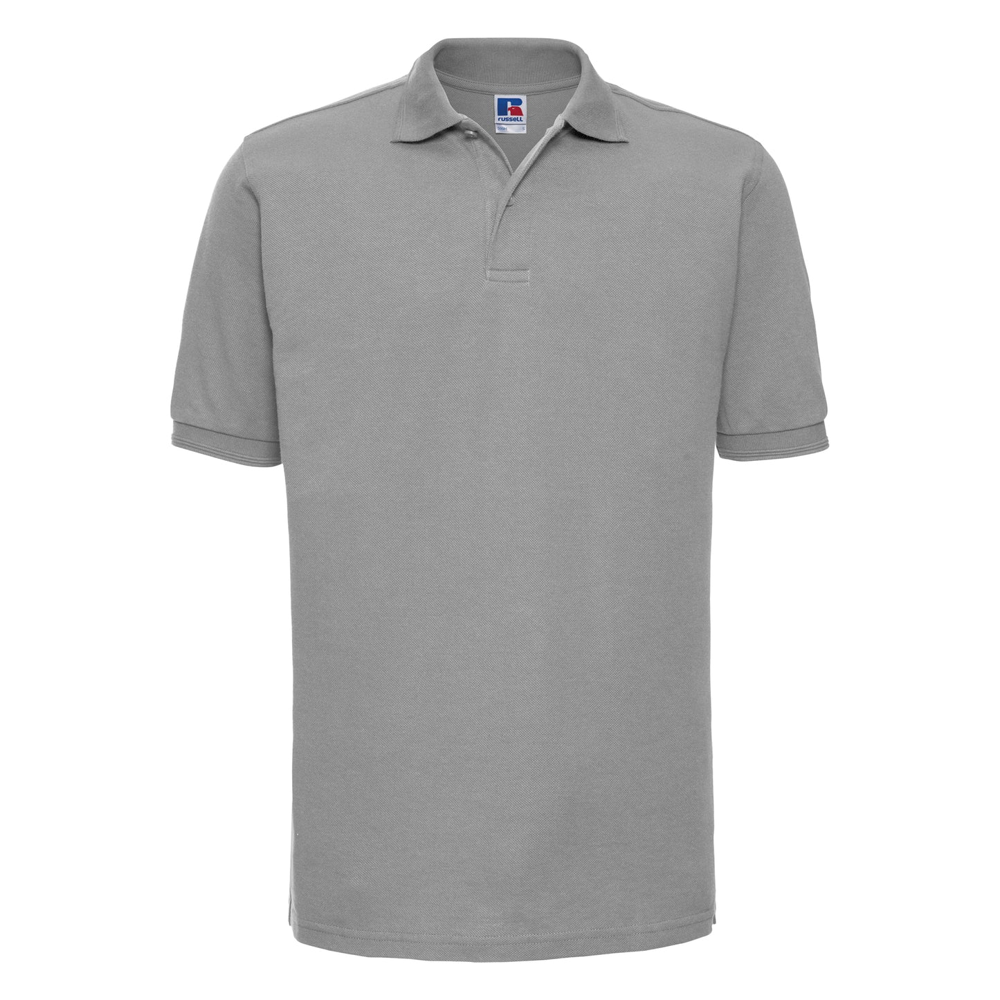 Light Oxford - Front - Russell Mens Ripple Collar & Cuff Short Sleeve Polo Shirt
