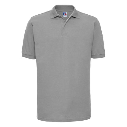 Light Oxford - Front - Russell Mens Ripple Collar & Cuff Short Sleeve Polo Shirt