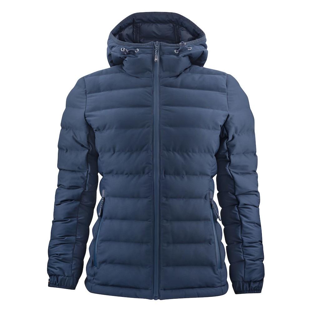 Navy - Front - James Harvest Womens-Ladies Woodlake Padded Jacket
