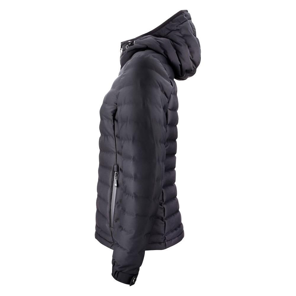 Black - Side - James Harvest Womens-Ladies Woodlake Padded Jacket