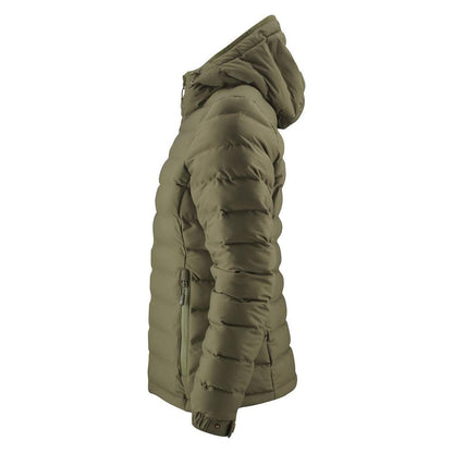 Moss Green - Side - James Harvest Womens-Ladies Woodlake Padded Jacket