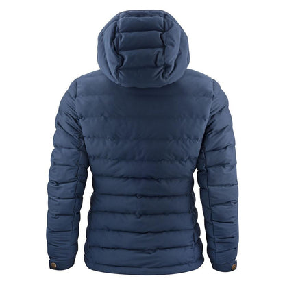 Navy - Back - James Harvest Womens-Ladies Woodlake Padded Jacket