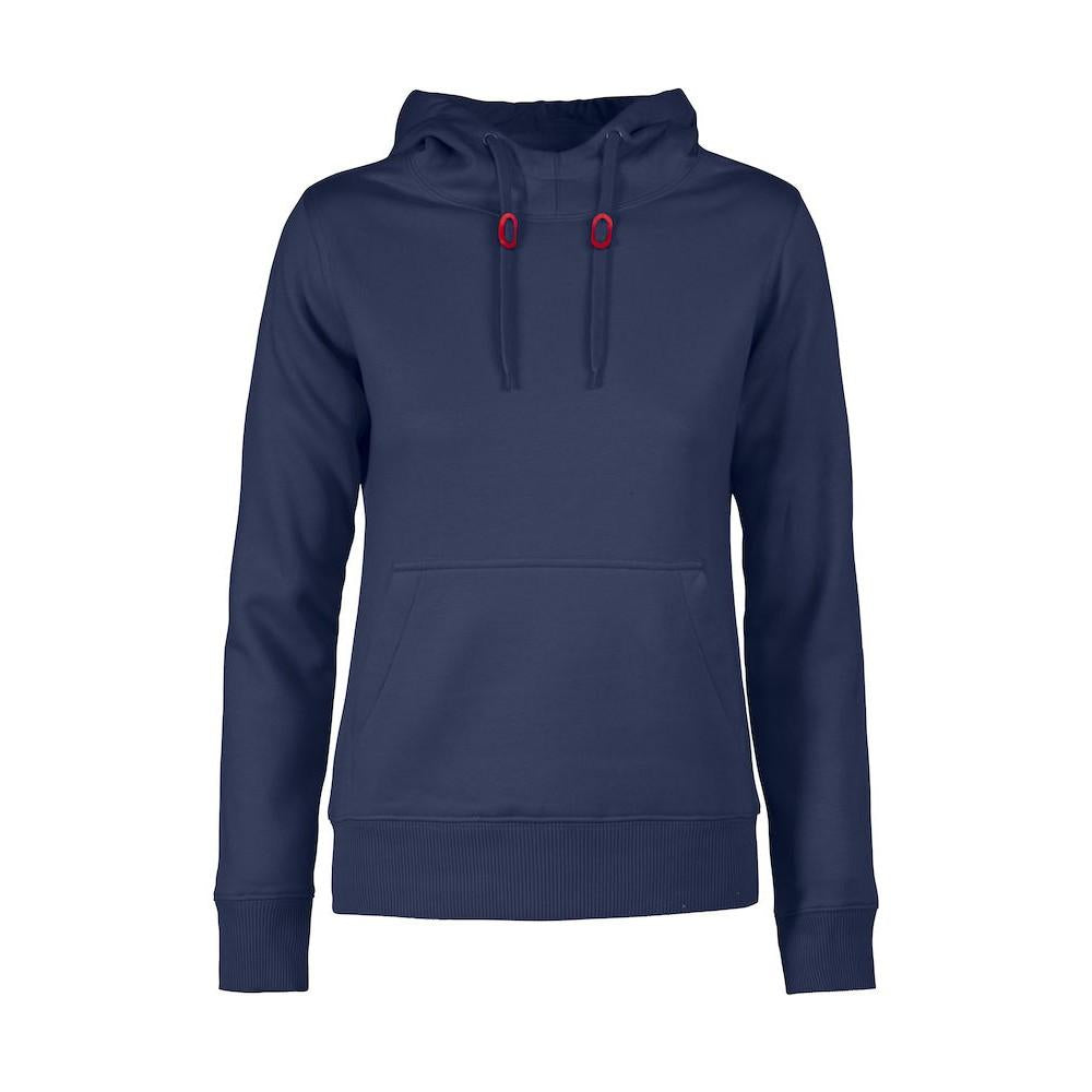 Navy - Front - Printer Womens-Ladies Fastpitch Hoodie