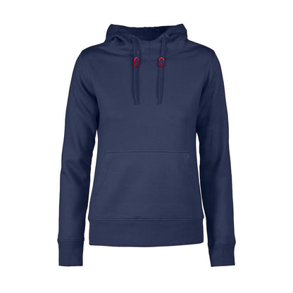 Navy - Front - Printer Womens-Ladies Fastpitch Hoodie