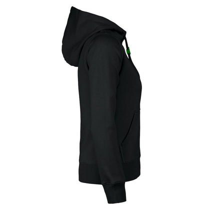 Black - Side - Printer Womens-Ladies Fastpitch Hoodie