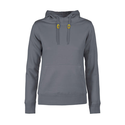 Steel Grey - Back - Printer Womens-Ladies Fastpitch Hoodie