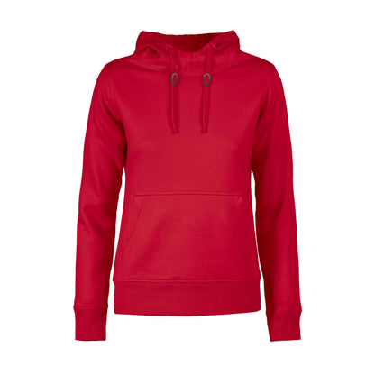 Red - Back - Printer Womens-Ladies Fastpitch Hoodie