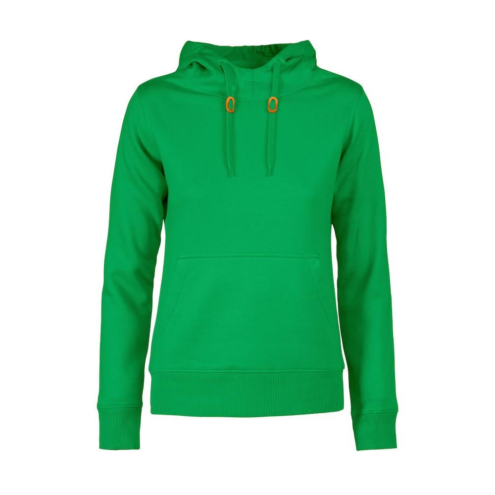 Fresh Green - Front - Printer Womens-Ladies Fastpitch Hoodie
