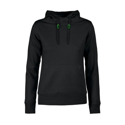 Black - Front - Printer Womens-Ladies Fastpitch Hoodie