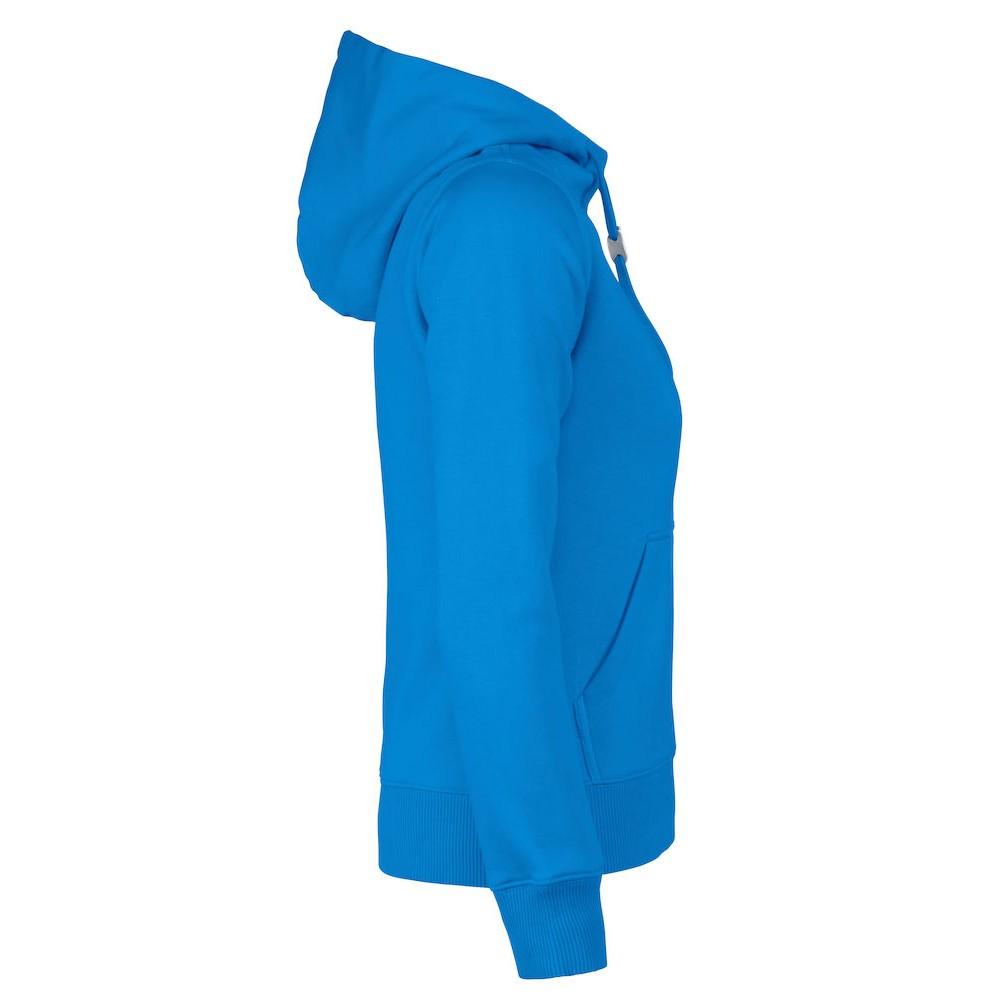 Ocean Blue - Side - Printer Womens-Ladies Fastpitch Hoodie