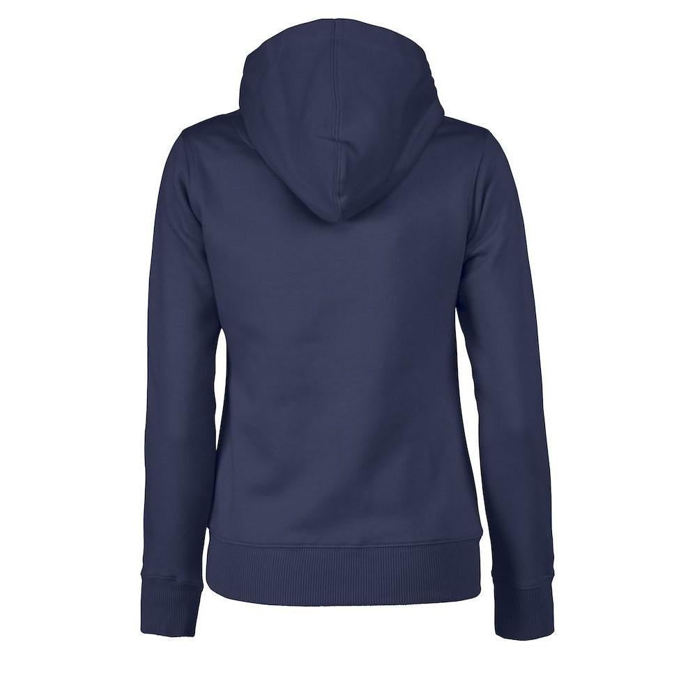 Navy - Back - Printer Womens-Ladies Fastpitch Hoodie