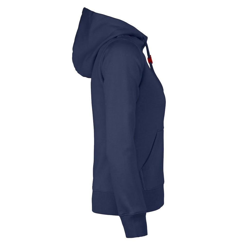 Navy - Side - Printer Womens-Ladies Fastpitch Hoodie