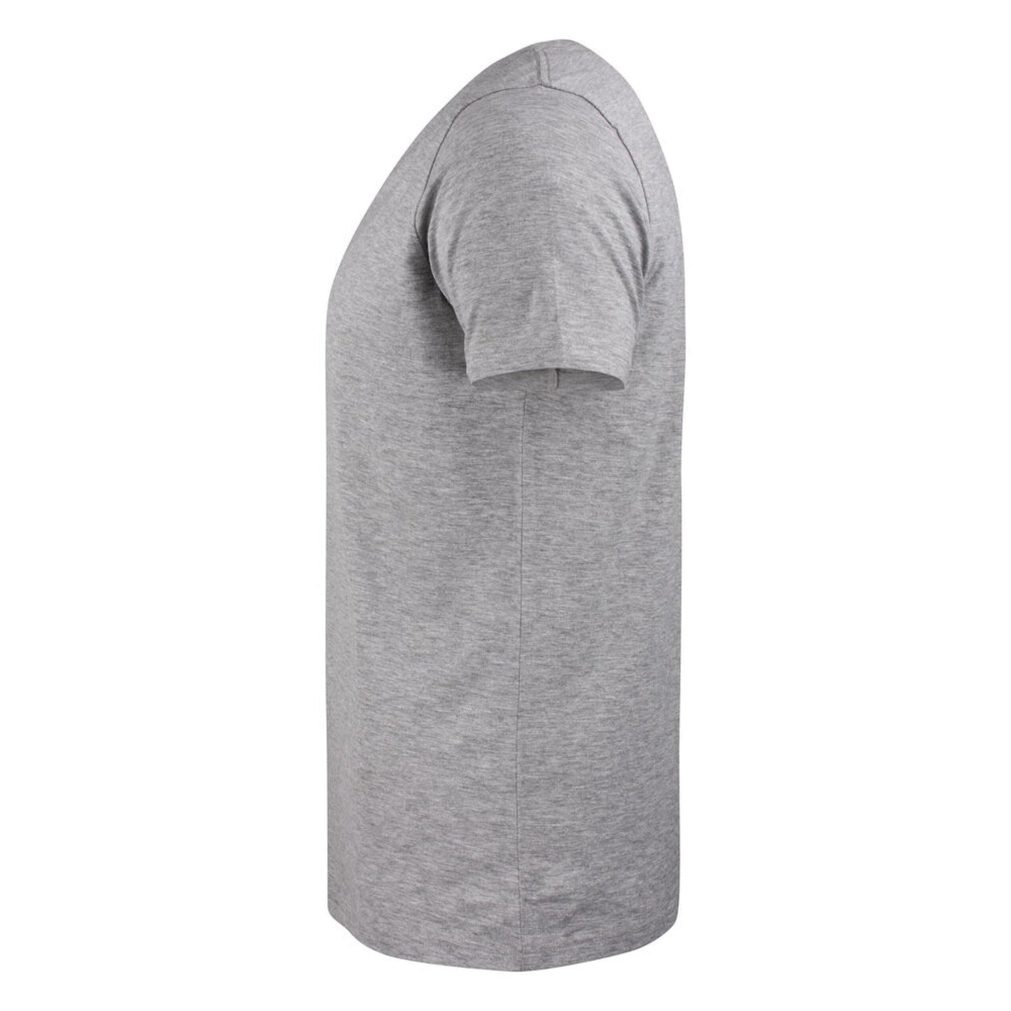 Grey Melange - Side - James Harvest Mens Whailford V Neck T-Shirt