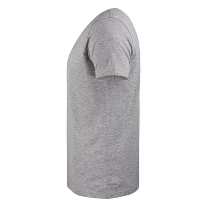 Grey Melange - Side - James Harvest Mens Whailford V Neck T-Shirt