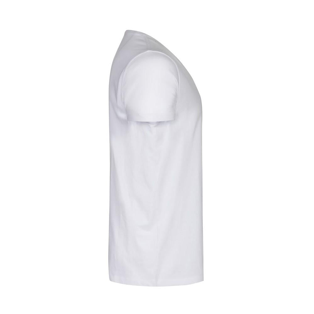 White - Side - James Harvest Mens Whailford V Neck T-Shirt