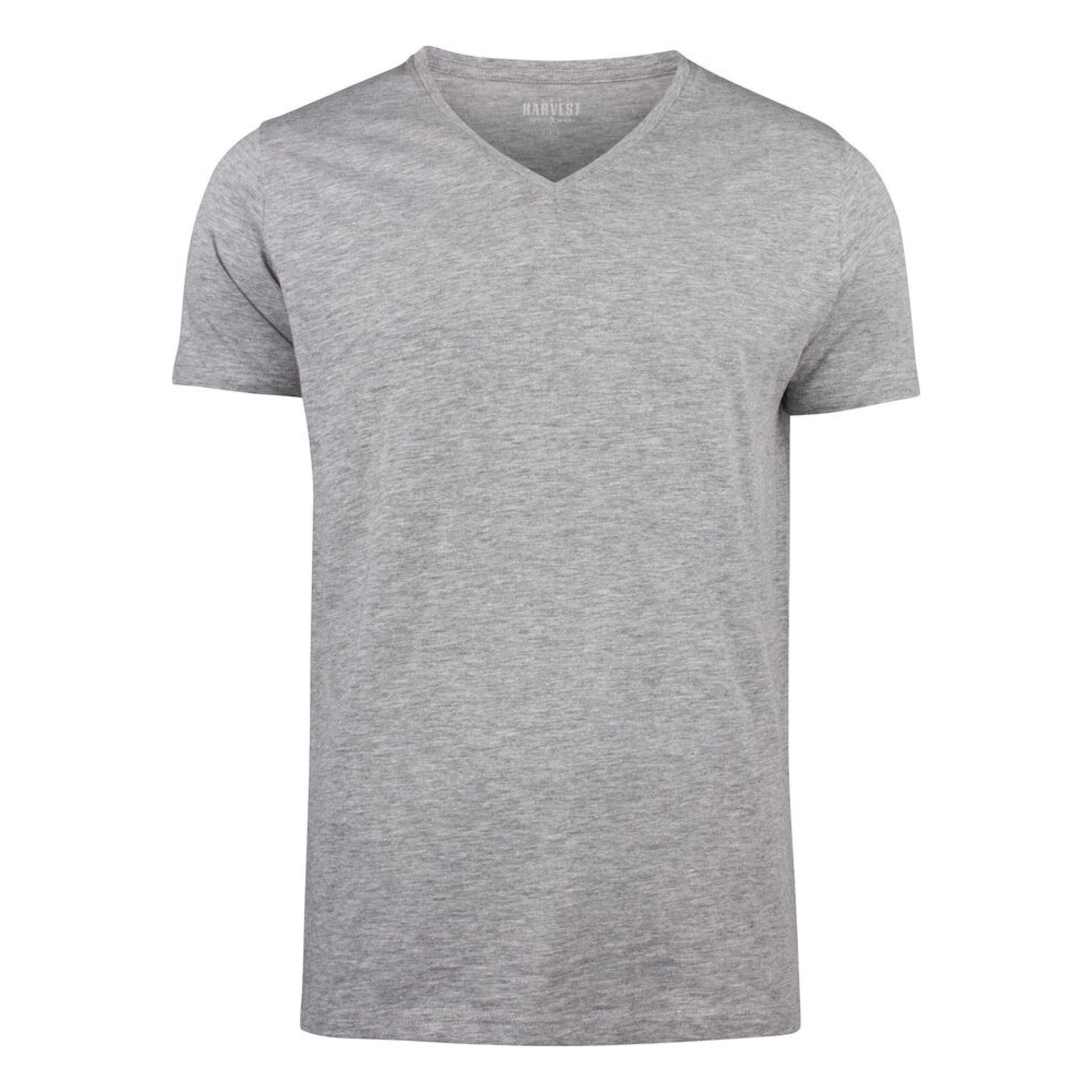 Navy - Front - James Harvest Mens Whailford V Neck T-Shirt