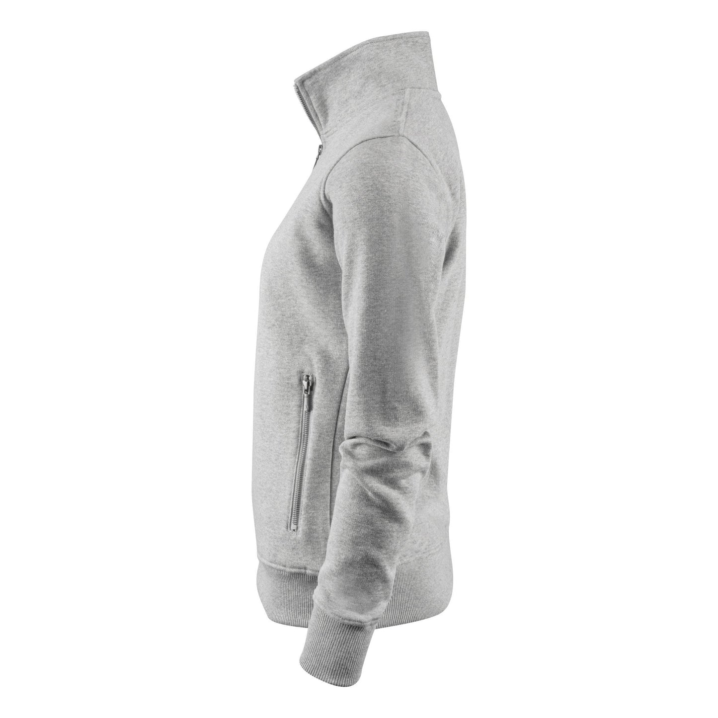 Grey Melange - Side - James Harvest Womens-Ladies Melville Full Zip Jacket
