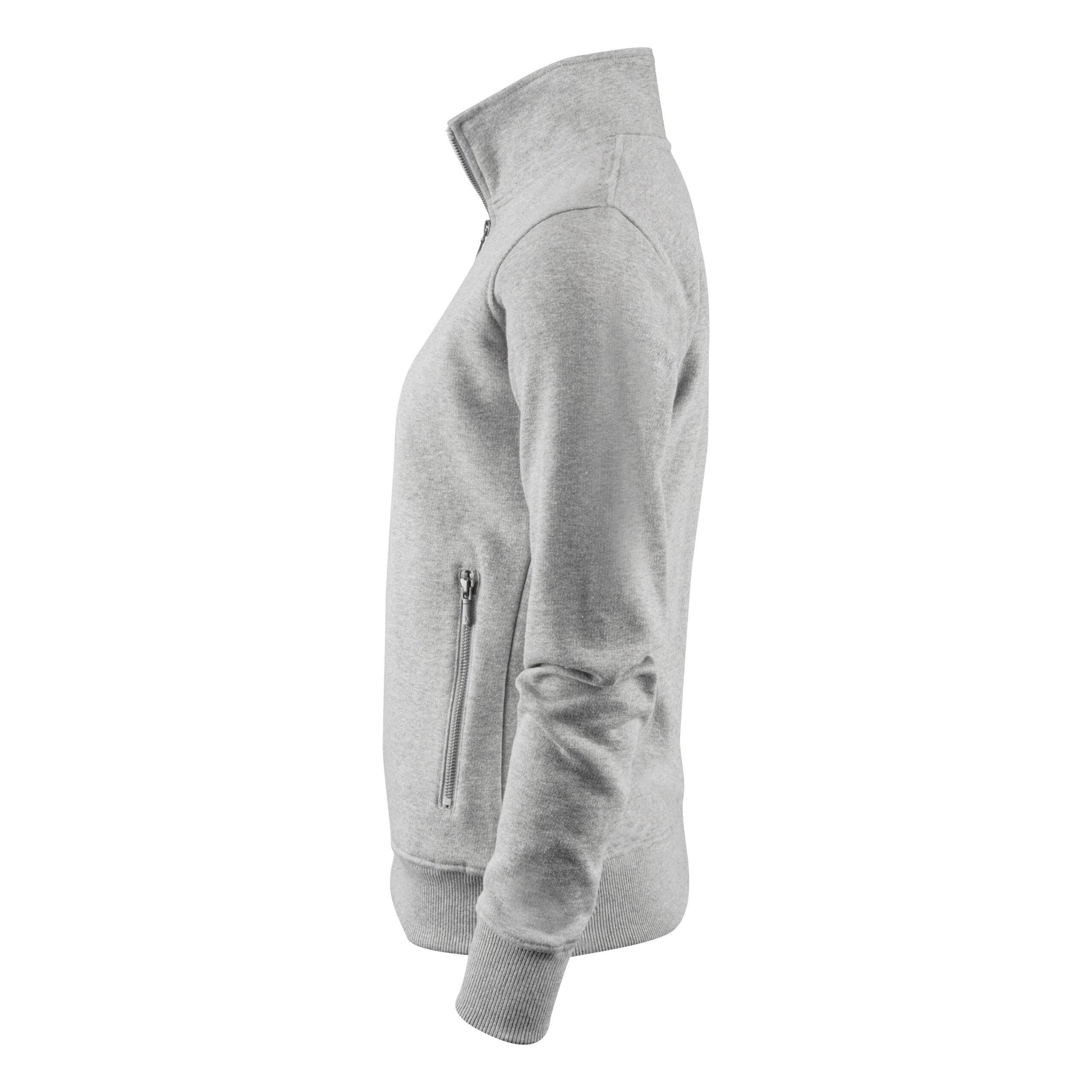 Grey Melange - Side - James Harvest Womens-Ladies Melville Full Zip Jacket