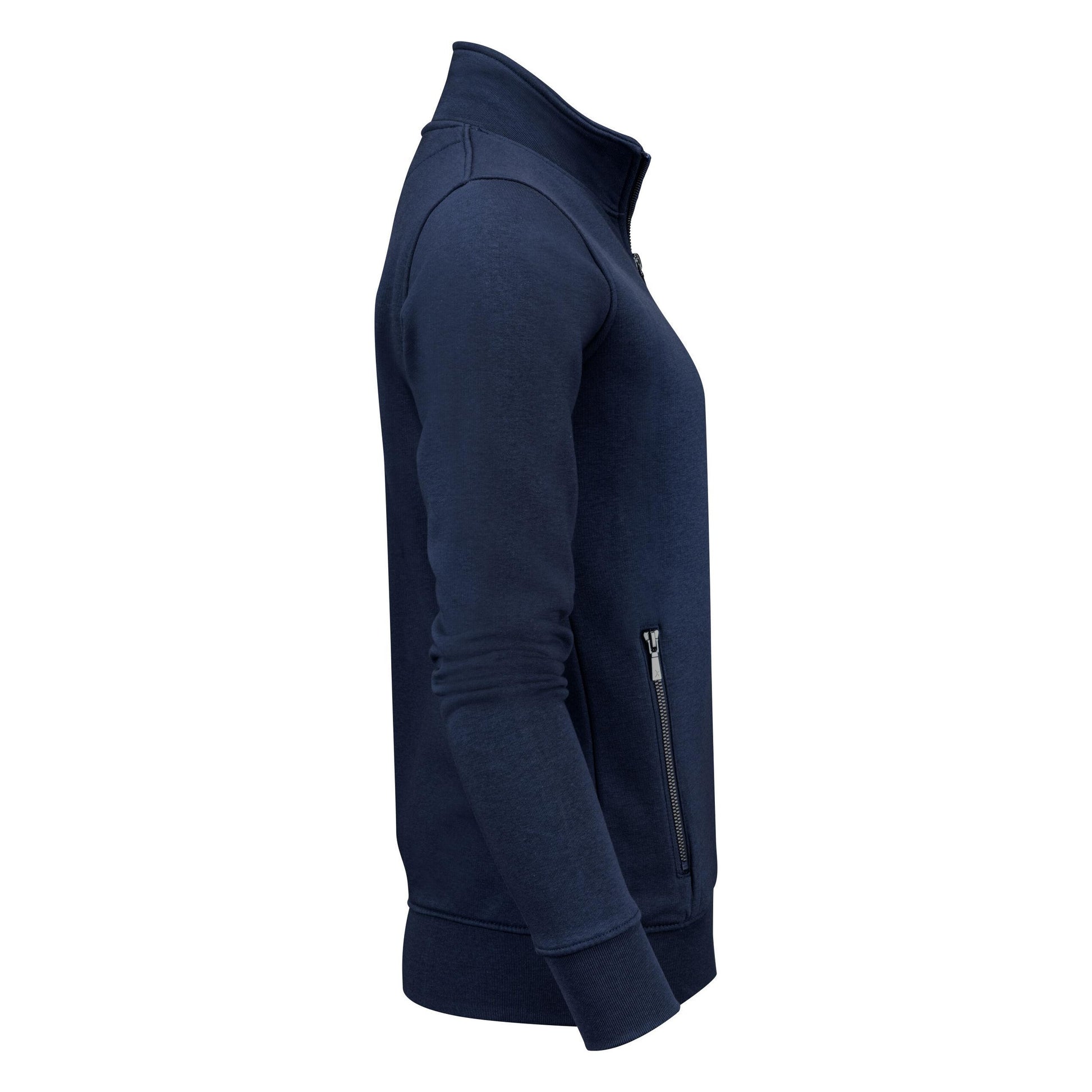 Navy - Side - James Harvest Womens-Ladies Melville Full Zip Jacket