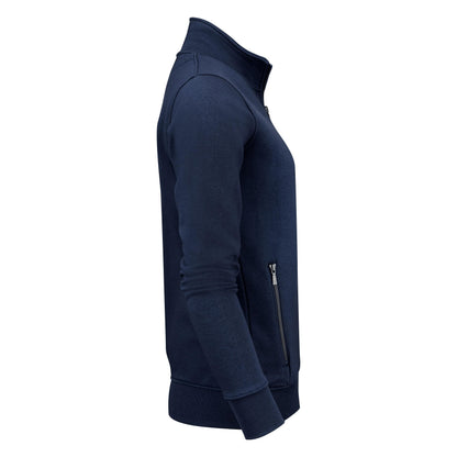Navy - Side - James Harvest Womens-Ladies Melville Full Zip Jacket