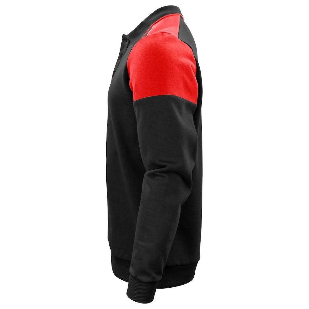 Black-Red - Side - Printer Unisex Adult Prime Two Tone Polo Sweatshirt