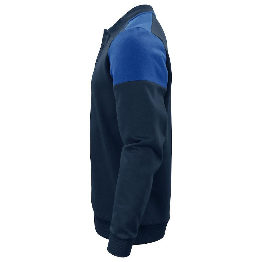 Navy-Cobalt Blue - Side - Printer Unisex Adult Prime Two Tone Polo Sweatshirt