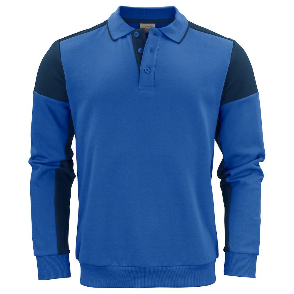 Cobalt Blue-Navy - Front - Printer Unisex Adult Prime Two Tone Polo Sweatshirt