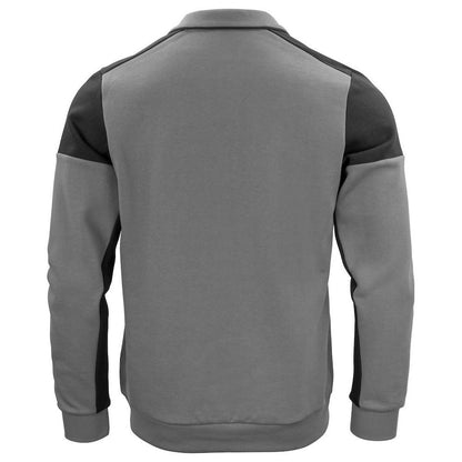 Anthracite-Black - Back - Printer Unisex Adult Prime Two Tone Polo Sweatshirt