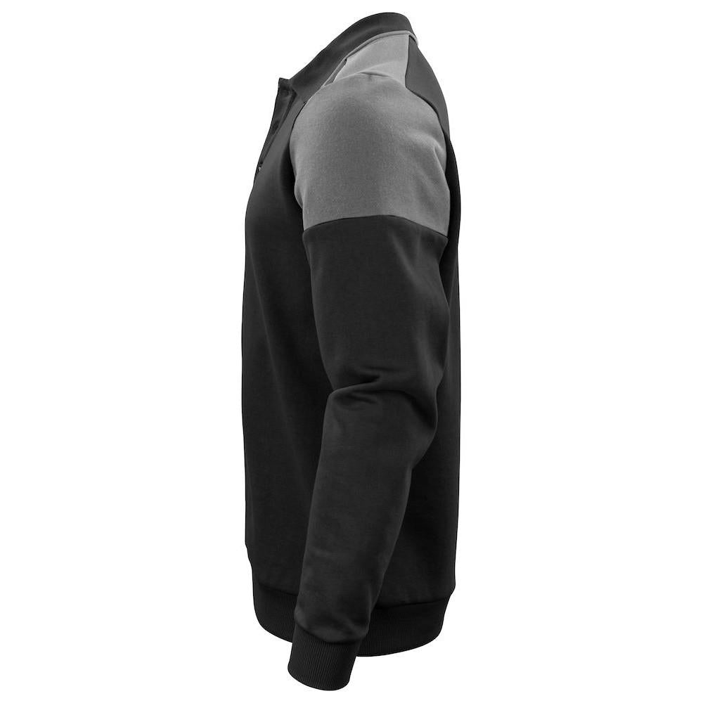 Black-Anthracite - Side - Printer Unisex Adult Prime Two Tone Polo Sweatshirt
