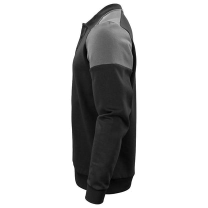 Black-Anthracite - Side - Printer Unisex Adult Prime Two Tone Polo Sweatshirt