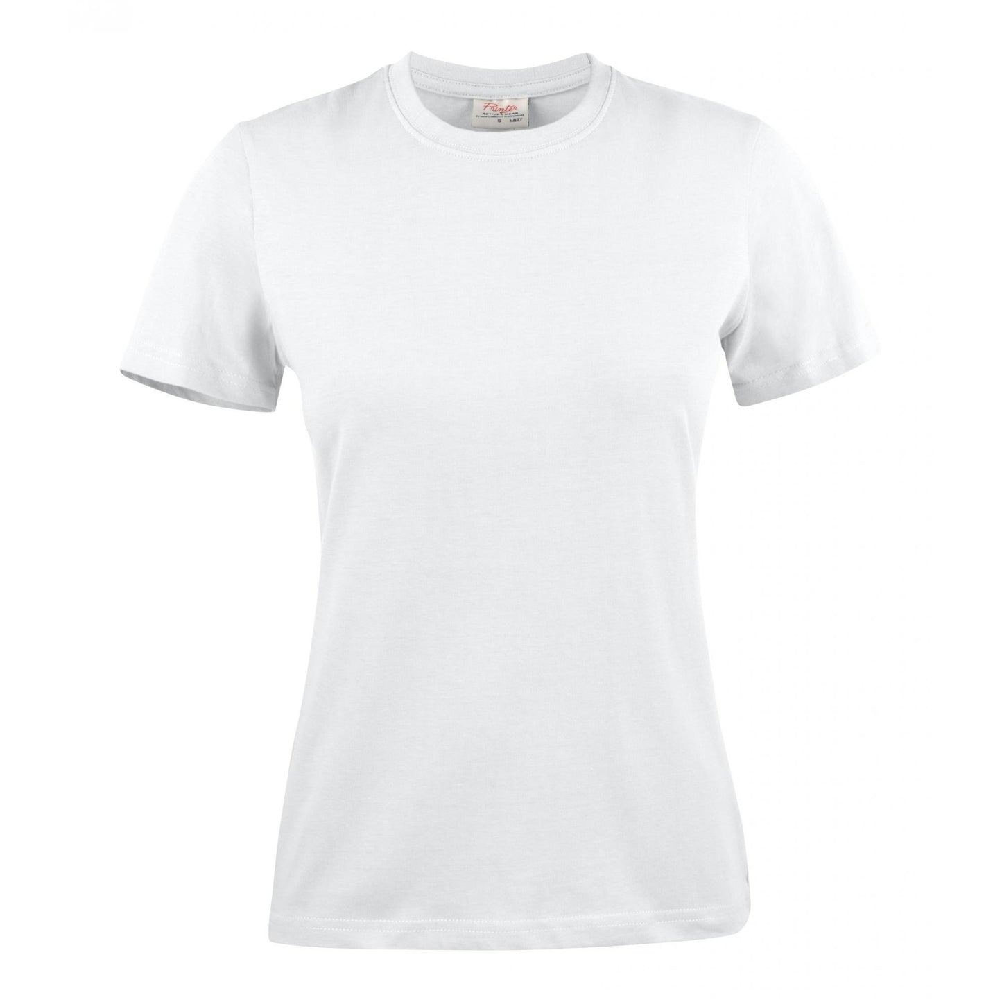 White - Front - Printer Womens-Ladies Heavy T-Shirt