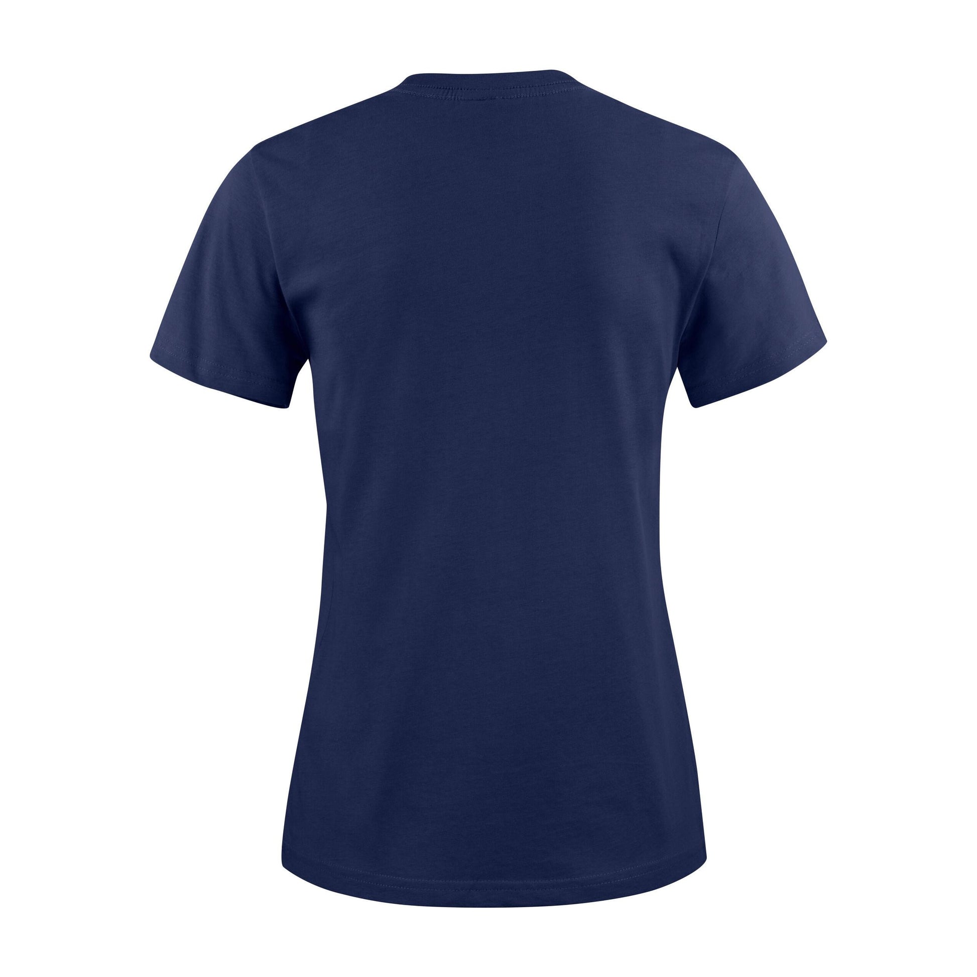 Navy - Side - Printer Womens-Ladies Heavy T-Shirt