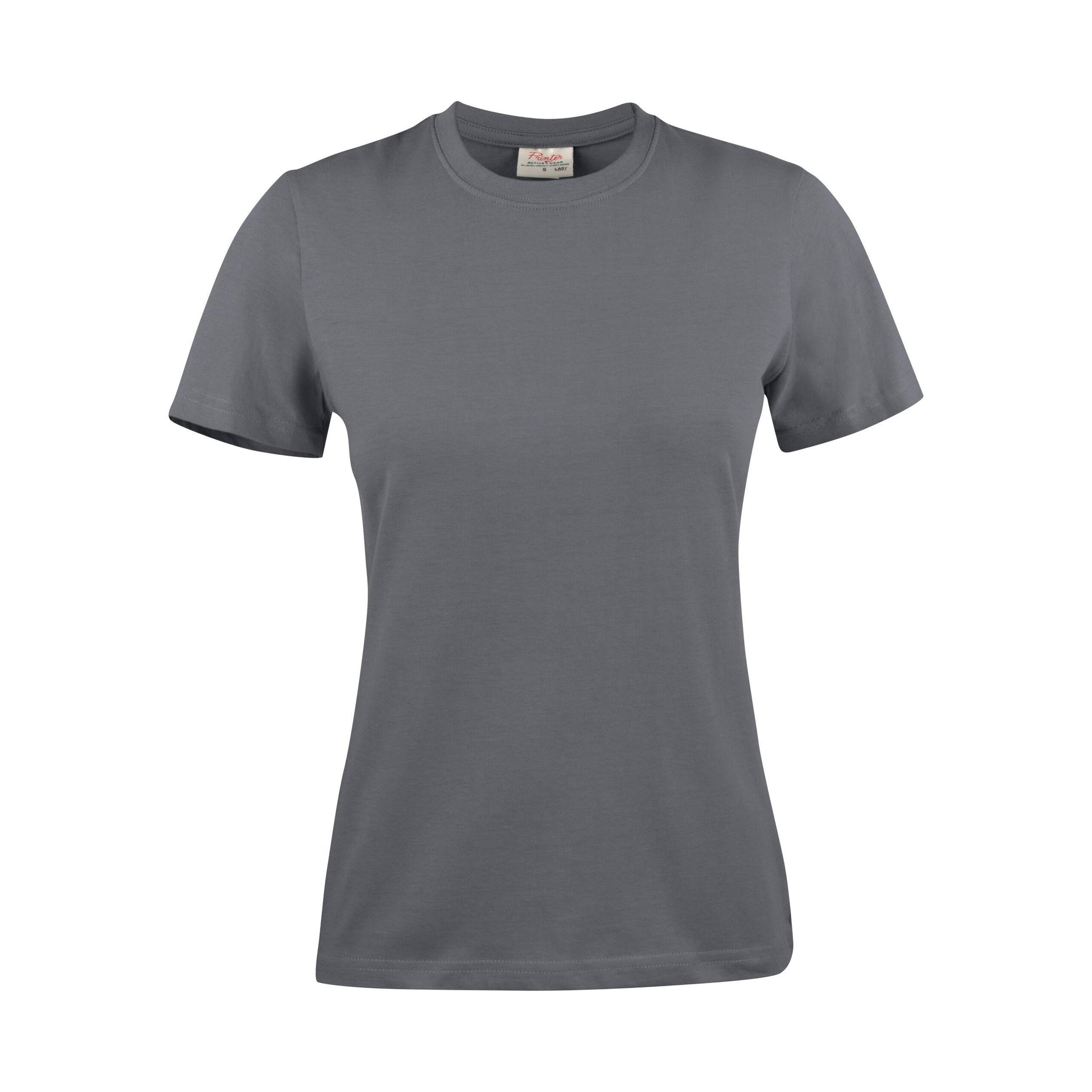 Steel Grey - Back - Printer Womens-Ladies Heavy T-Shirt