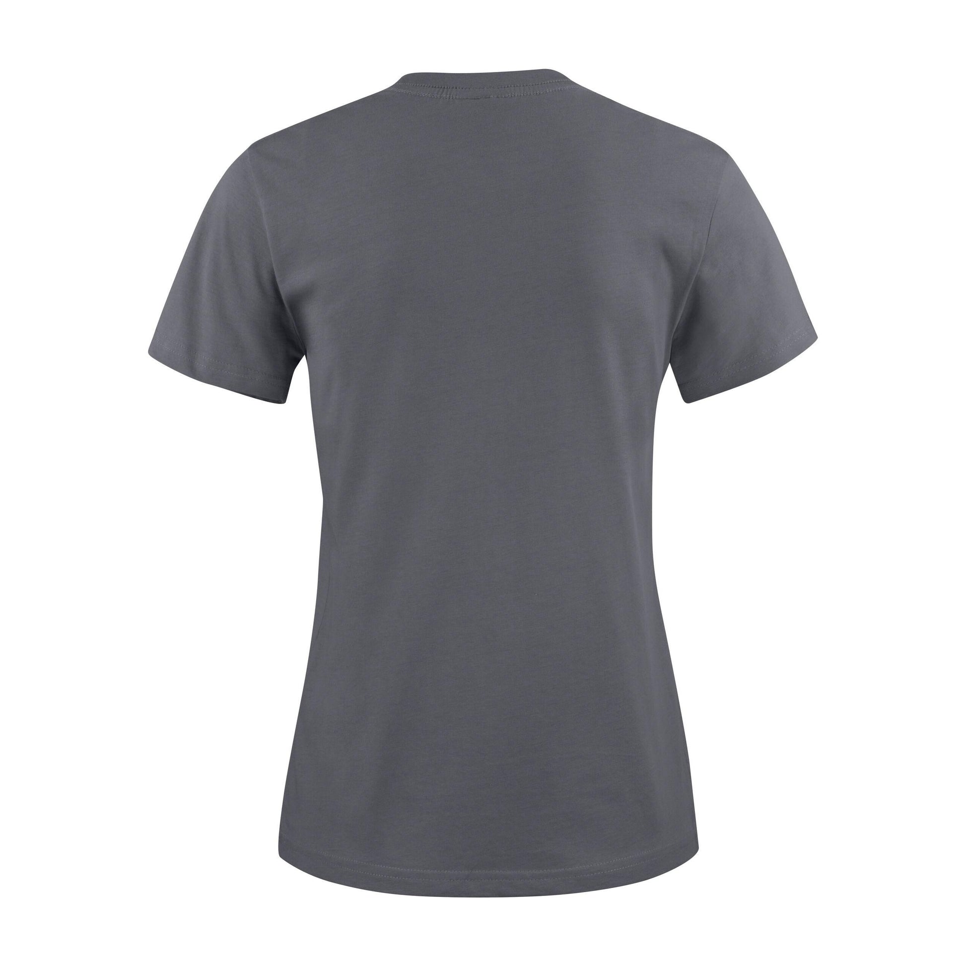 Steel Grey - Side - Printer Womens-Ladies Heavy T-Shirt