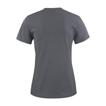 Steel Grey - Side - Printer Womens-Ladies Heavy T-Shirt