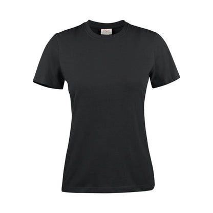 Black - Back - Printer Womens-Ladies Heavy T-Shirt