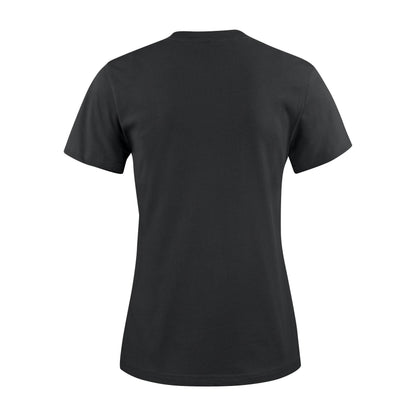 Black - Side - Printer Womens-Ladies Heavy T-Shirt