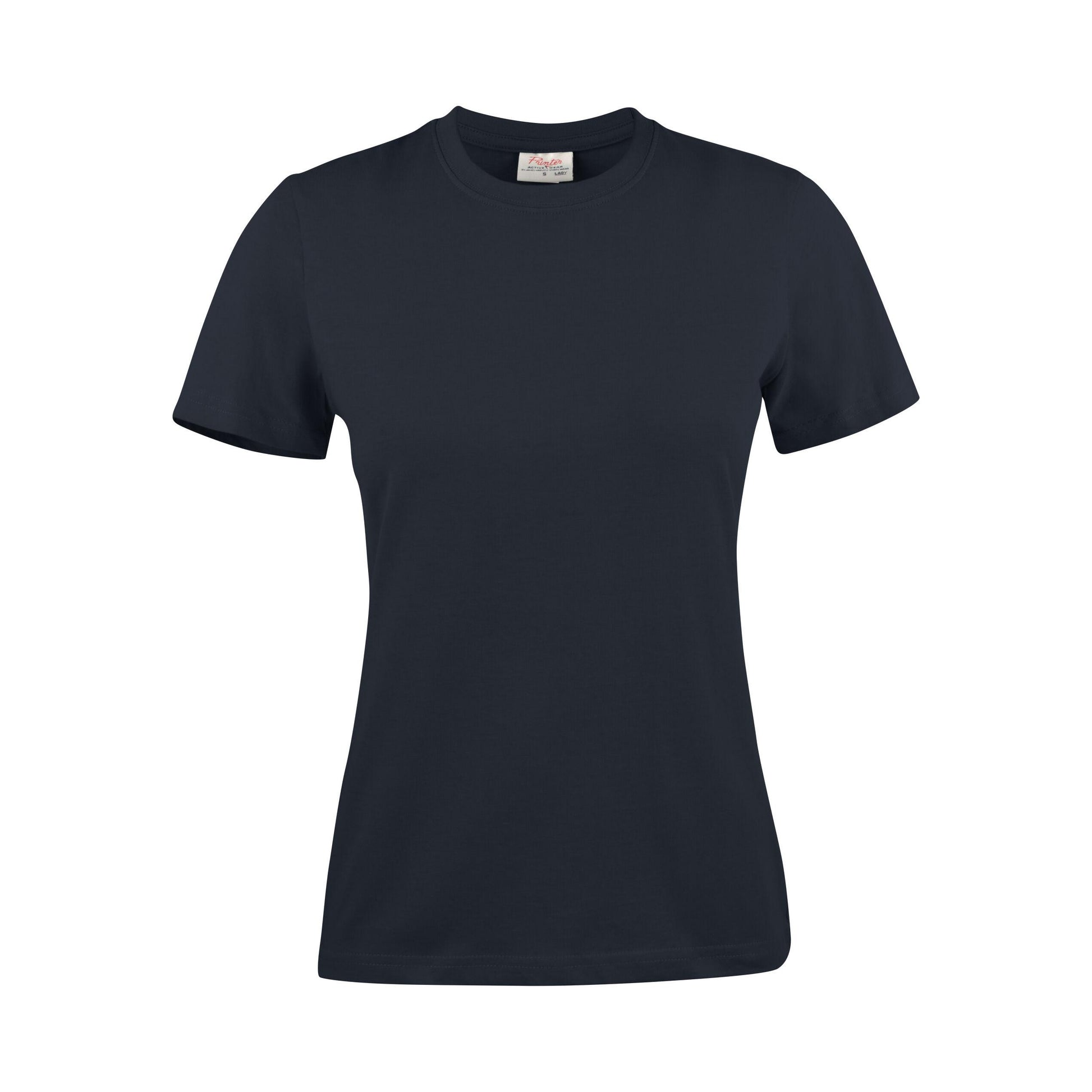 Dark Navy - Back - Printer Womens-Ladies Heavy T-Shirt