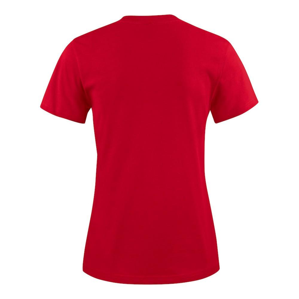 Red - Back - Printer Womens-Ladies Heavy T-Shirt