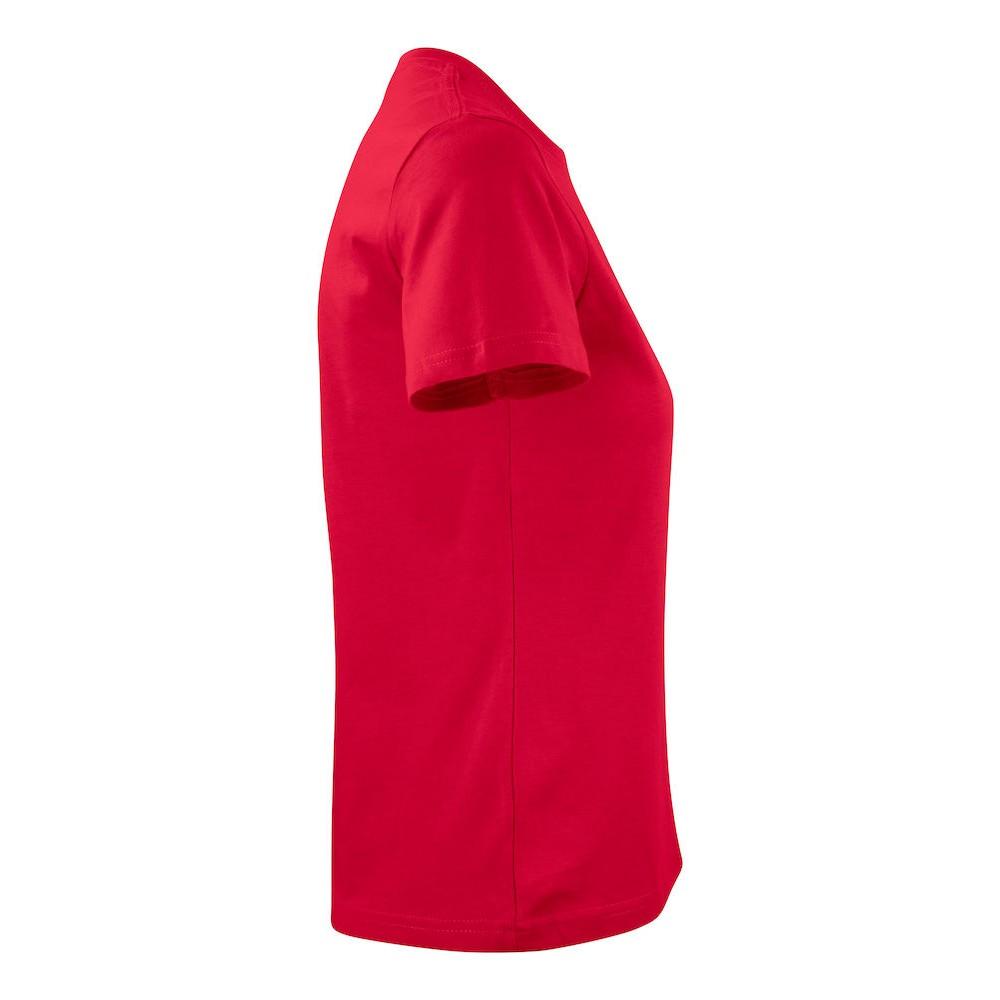 Red - Side - Printer Womens-Ladies Heavy T-Shirt