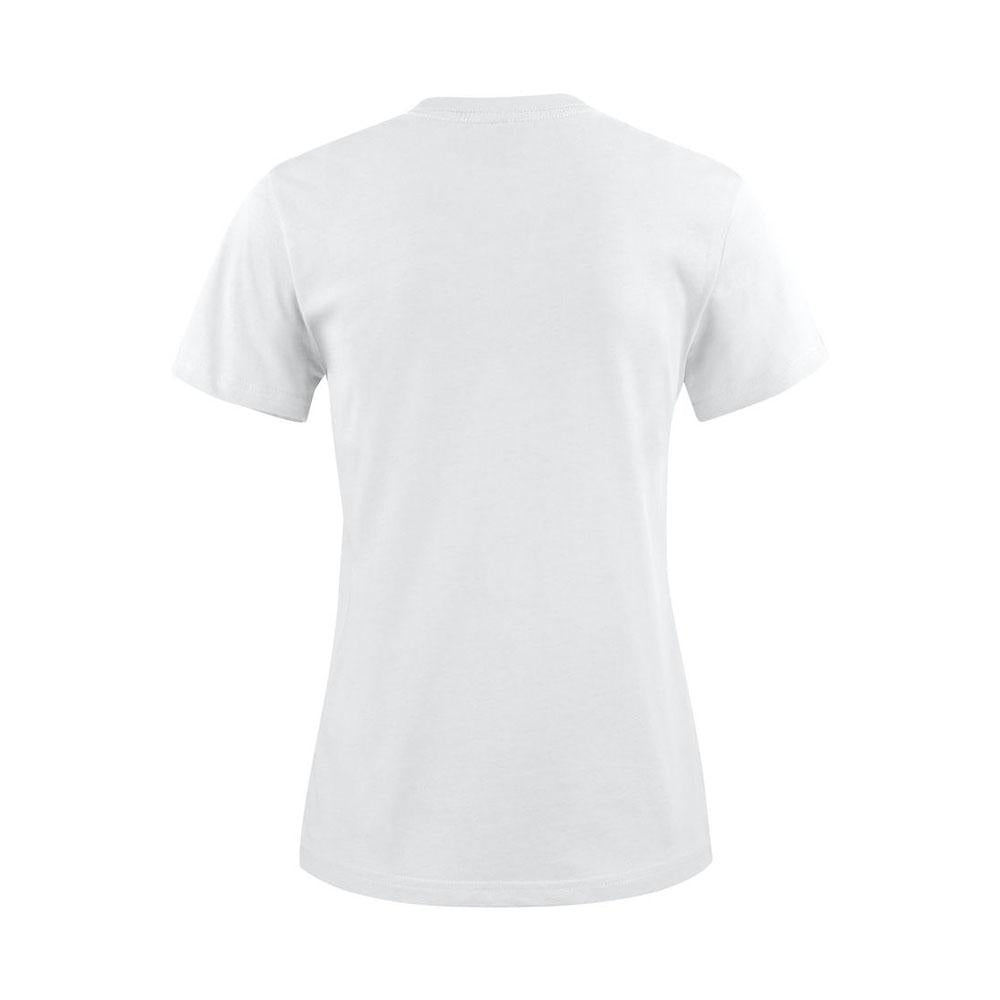 White - Back - Printer Womens-Ladies Heavy T-Shirt