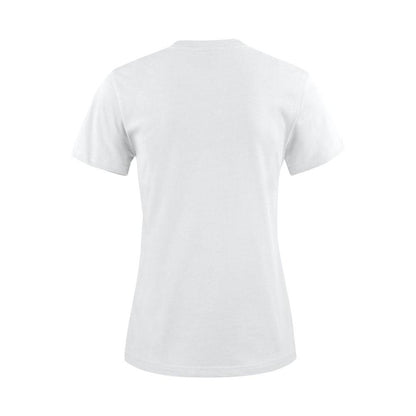 White - Back - Printer Womens-Ladies Heavy T-Shirt