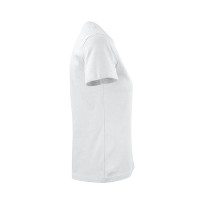 White - Side - Printer Womens-Ladies Heavy T-Shirt