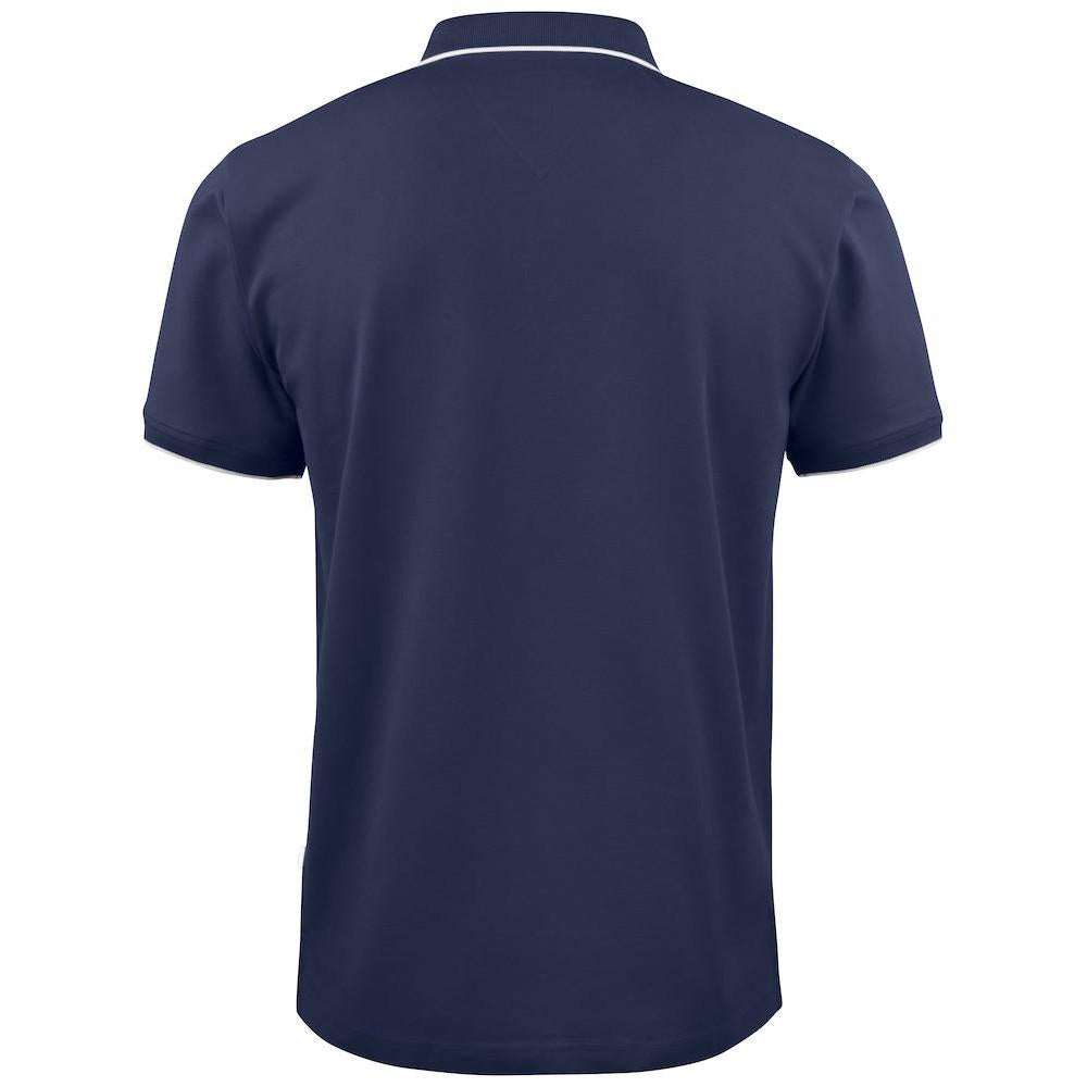 Navy - Back - James Harvest Mens Greenville Regular Polo Shirt