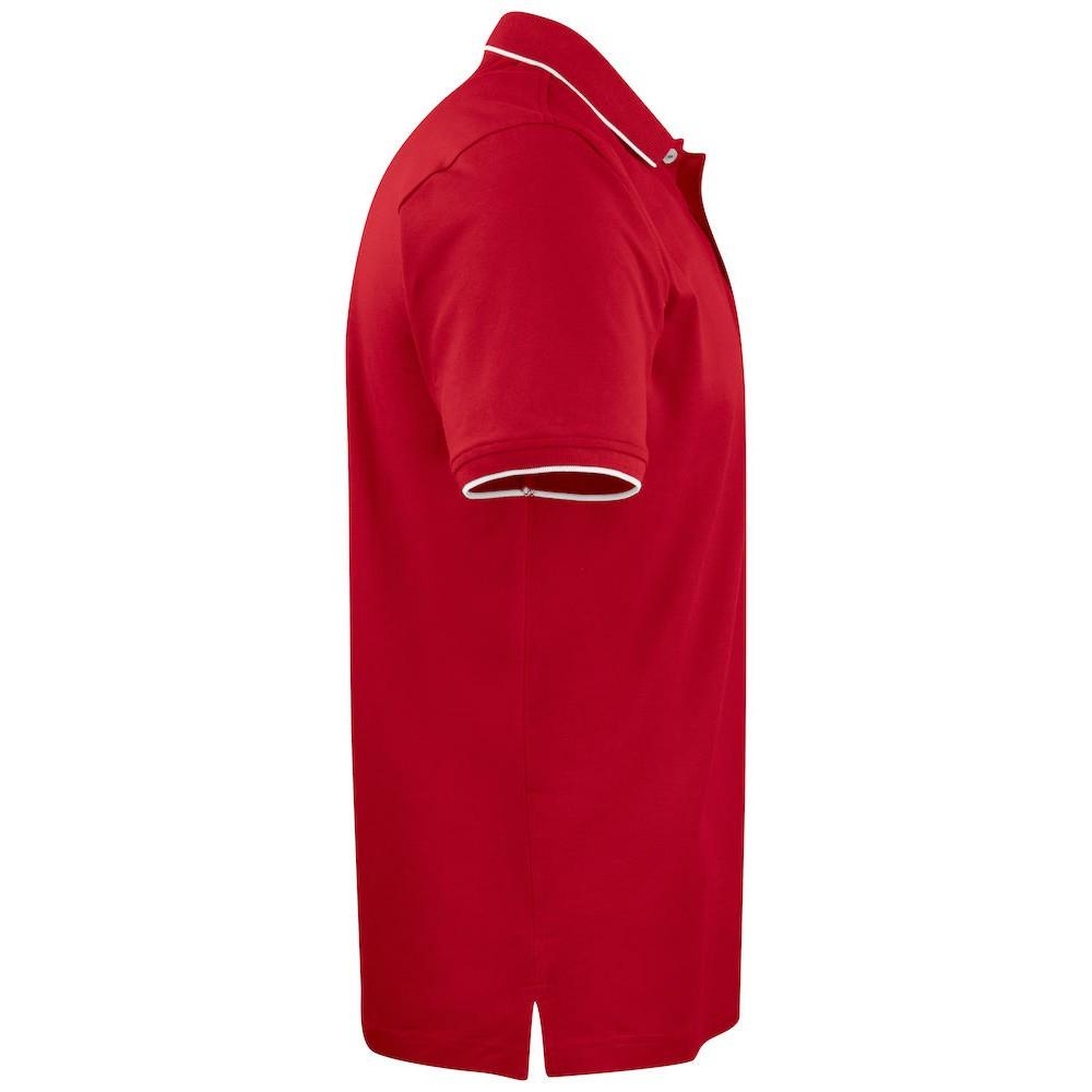 Red - Side - James Harvest Mens Greenville Regular Polo Shirt
