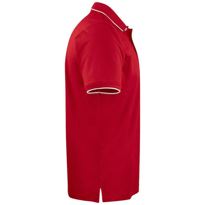 Red - Side - James Harvest Mens Greenville Regular Polo Shirt
