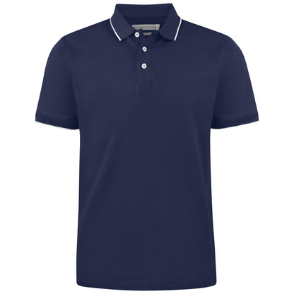 White - Front - James Harvest Mens Greenville Regular Polo Shirt