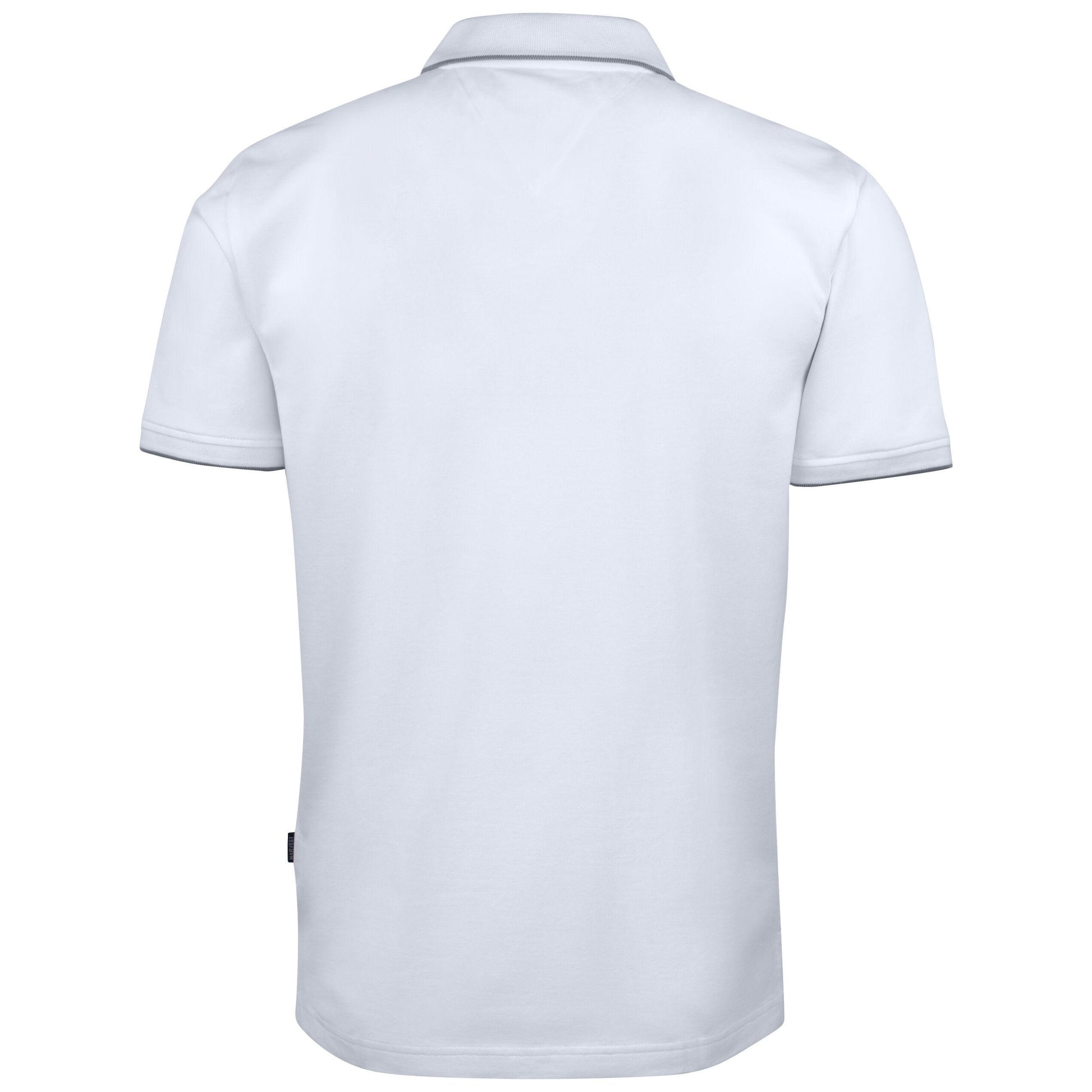 White - Side - James Harvest Mens Greenville Regular Polo Shirt