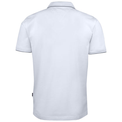 White - Side - James Harvest Mens Greenville Regular Polo Shirt